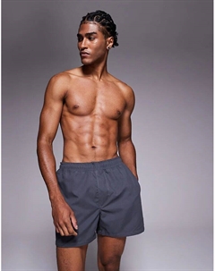 Короткие шорты для плавания серого цвета Asos design