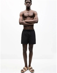 Плавки из текстурированной ткани черного цвета Pull & bear