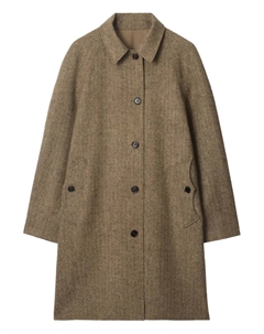 Двустороннее пальто с узором «елочка», коричневый Burberry