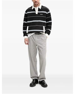 Толстовка Striped rugby shirt, черный Hugo