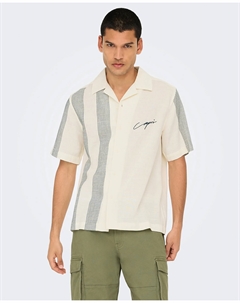 Мужская рубашка с коротким рукавом классического кроя, пастельно-розовый Only & sons