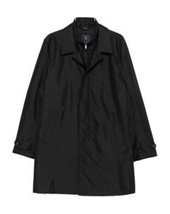 Пальто с застежкой-молнией спереди и пуговицами на манжетах Fay