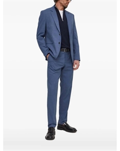 Фактурный свитер с полумолнией, синий Gant