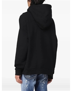 Толстовка с капюшоном и полумолнией, черный Dsquared2