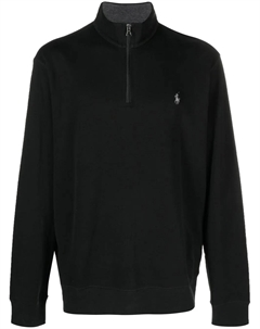 Пуловер на молнии с нашивкой-логотипом, черный Polo ralph lauren