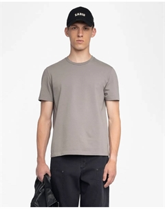 Мужская футболка Tommy с коротким рукавом из хлопка, серый Zadig&voltaire