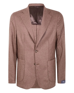 Шерстяной блейзер с накладными карманами, нейтральный Barba