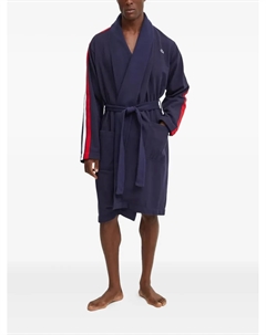 Халат с полосками по бокам, синий Lacoste