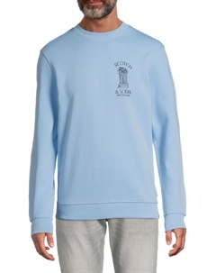 Хлопковая толстовка с логотипом, цвет Medium Blue Scotch&soda