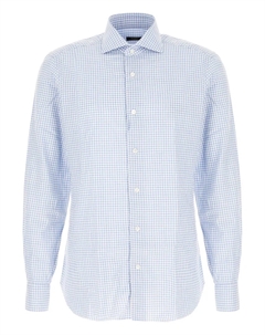 Рубашка в клетку гингем, синий Barba