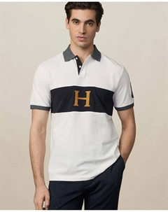 Поло с гербовой нашивкой Heritage, кремовый Hackett