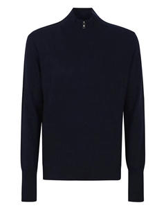 Кашемировая рубашка-поло с застежкой-молнией на половину длины, синий Ballantyne