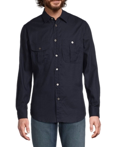 Рубашка из хлопка классического кроя с нагрудным карманом, цвет Inky Blue Paul smith