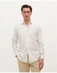 Мужская рубашка классического кроя из хлопка, кремовый Scalpers