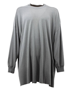 Толстовка Long-sleeve raw-edge sweartshirt, серый Rick owens