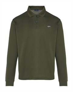 Рубашка-поло с длинными рукавами, зеленый Paul & shark