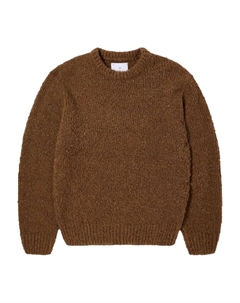 Фактурный шерстяной свитер, коричневый Edwin