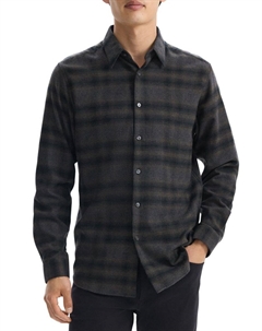 Рубашка из фланели Irving Shadow в клетку, цвет Hunter Green Melange Theory