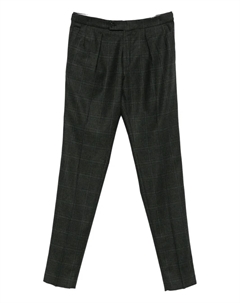 Клетчатые брюки со складками, серый Incotex