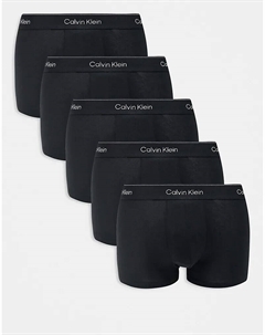 Комплект из 5 пар боксеров Icon Cotton Stretch черного цвета Calvin klein