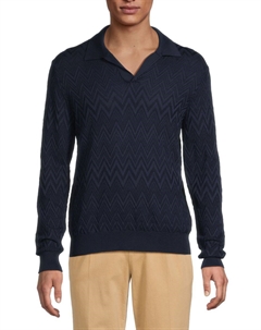 Поло с воротником-стойкой Джонни, синий M missoni