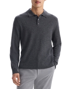 Кашемировый свитер-поло Hilles, цвет Grey Heather Theory