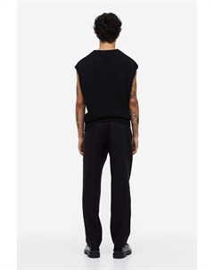 Льняные брюки regular fit, черный H&m