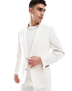 Тонкий пиджак цвета экрю Asos design