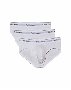 Комплект из 3 трусов-брифов Icon Cotton Stretch белого цвета Calvin klein