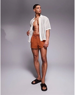 Плавки суперкороткой длины оранжевого цвета Asos design