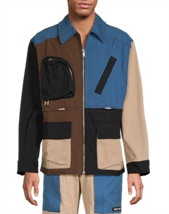 Куртка с цветными панелями из хлопка, цвет Brown Multi Ambush