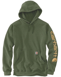 Худи Midweight Sleeve Logo Hoodie, оливковый Carhartt