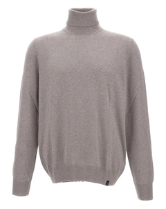 Шерстяной свитер с высоким воротом, серый Fay
