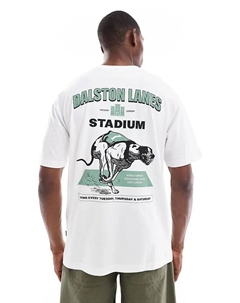 Футболка большого размера с принтом собак Далстона на спине, белая Only & sons