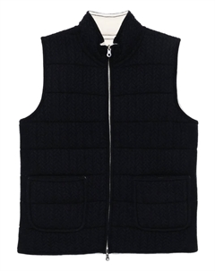 Жилет с узором «елочка», синий Arch4