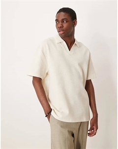 Свободное поло кремового цвета Asos design