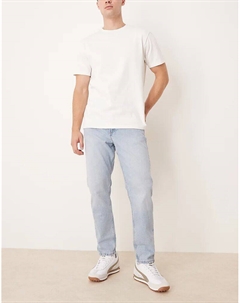 Зауженные джинсы светло-голубого цвета Mango