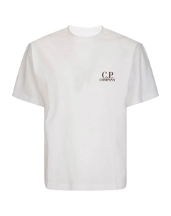 Футболка с короткими рукавами и принтом логотипа, белый C.p. company
