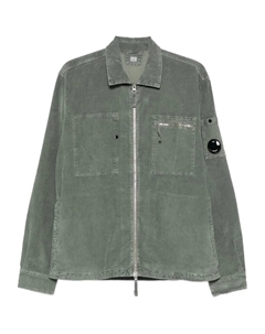 Вельветовая куртка-рубашка с линзами, зеленый C.p. company