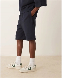 Плотные свободные шорты темно-синего цвета — часть комплекта Asos design