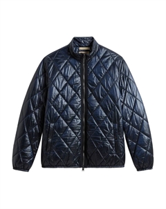 Куртка с ромбовидной стежкой и застежкой-молнией спереди, синий Woolrich