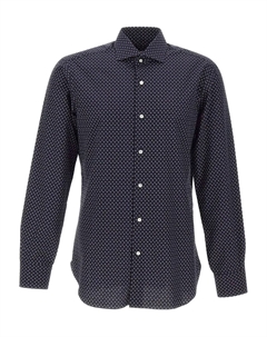 Рубашка из хлопка с узором, синий Barba