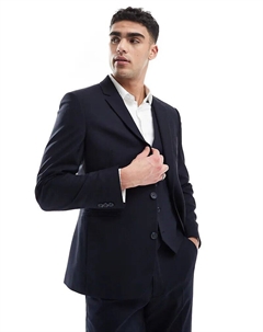 Узкий пиджак темно-синего цвета Asos design