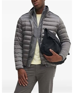 Хлопковый кардиган с застежкой-молнией на воротнике, серый Gant