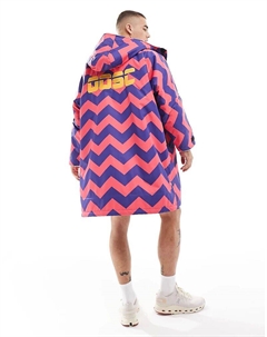 Fresh Prince Халат шерпа с розовым и фиолетовым шевроном Oosc