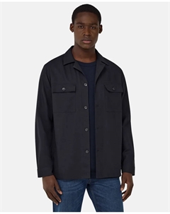 Мужская оверсайз хлопковая рубашка, темно-синий Boggi milano