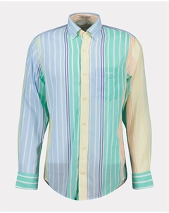 Мужская рубашка с длинным рукавом в полоску, многоцветный Gant