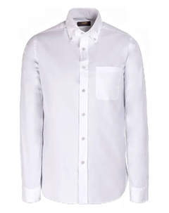Рубашка с нагрудным карманом и застежкой на пуговицы, белый Moorer