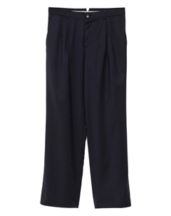 Плиссированные шерстяные брюки, синий Canali