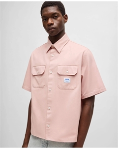 Мужская рубашка с коротким рукавом, розовый Hugo